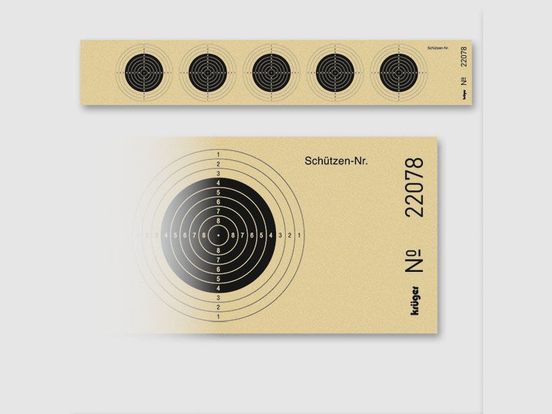 Krüger Schießscheiben LG 10m 5er Streifen Art. Nr. 1005N