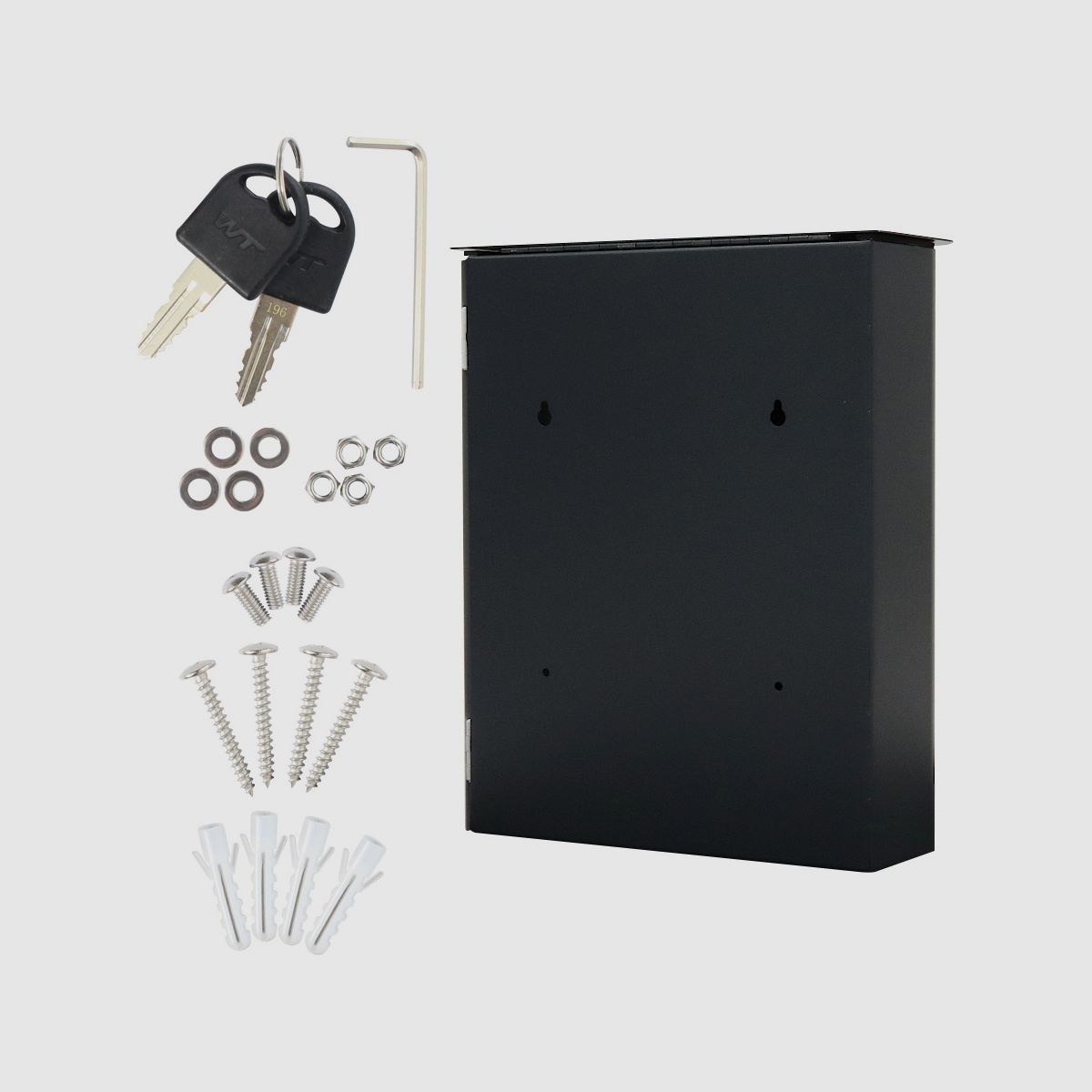 Rottner brievenbus Splashy antraciet wit