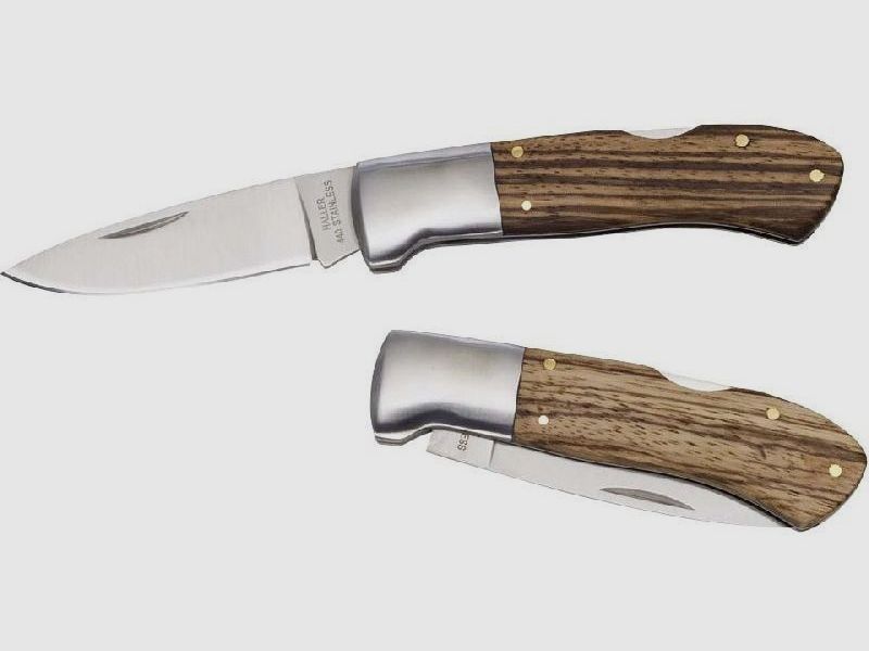 Taschenmesser Stahlbacken Zebraholz, 440 42a konform legal fhren