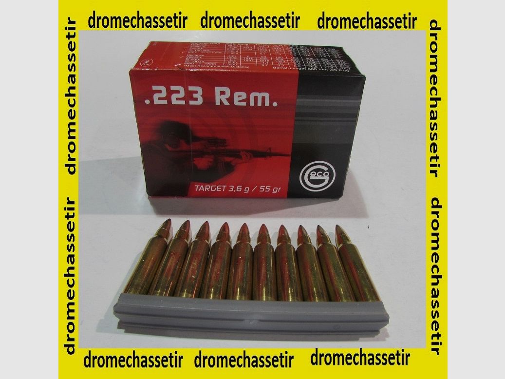 50 Patronen Geco, Kal. 223 Remington, 55 Grain FMJ
