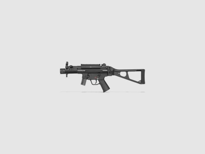 Heckler & Koch SP5K with Picatinny adapter and folding shoulder stock