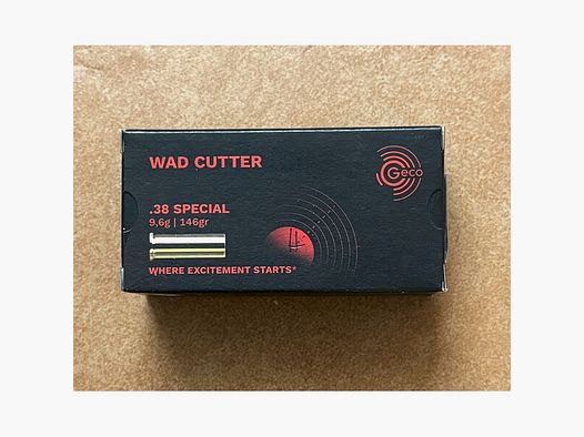13 Pakete Geco .38 Special Blei Wadcutter WC 9,59g/148grs.