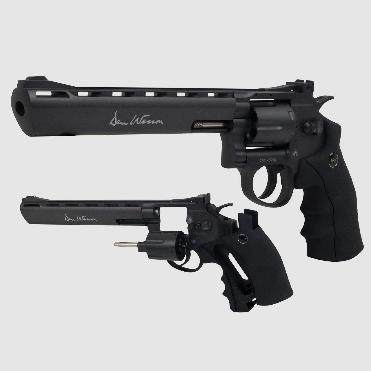 CO2 Revolver Dan Wesson 8 Zoll schwarz Kaliber 4,5 mm BB (P18)