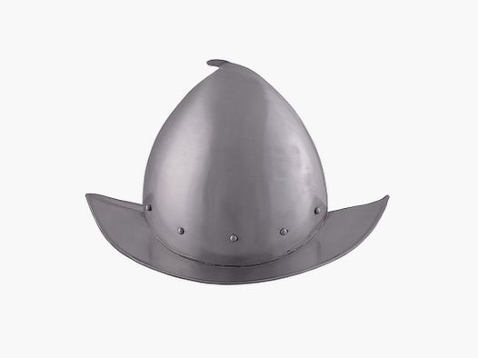 Spitzer Morion Helm mit Lederinlet