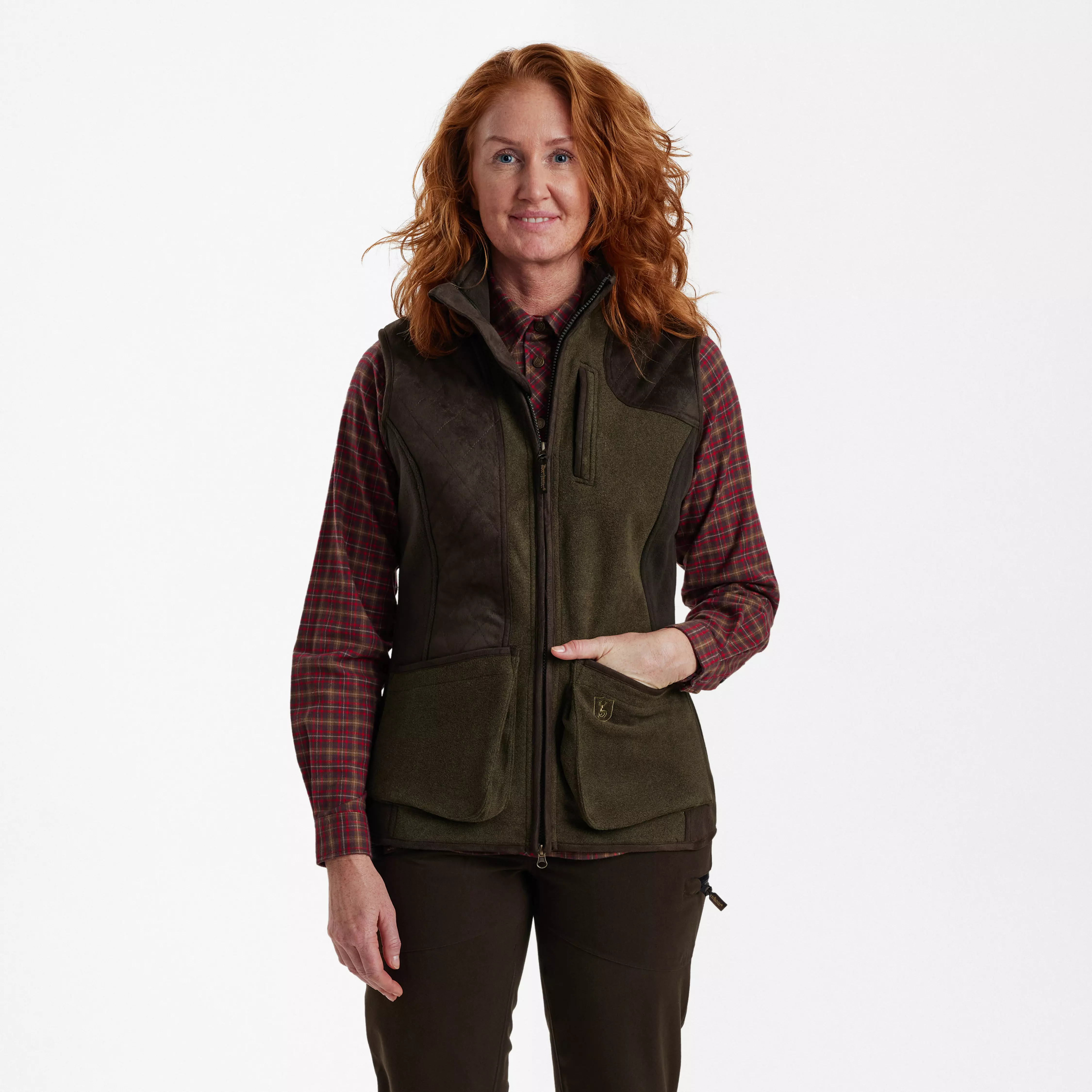 Lady Pam gilet da tiro - Graphite Green Melange, immagine 1 di 5