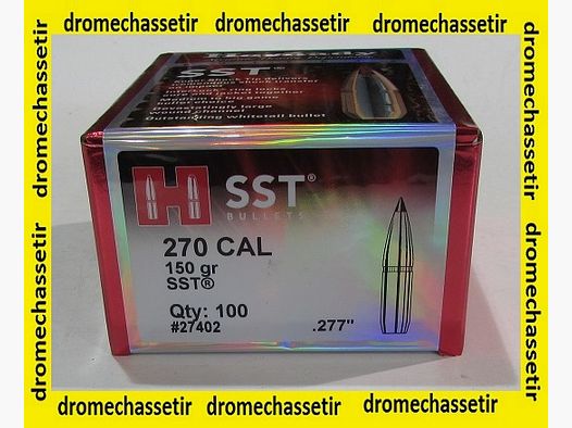 Lotto 100 Proiettili Hornady cal 270 (0.277) 150grs SST ref 27402