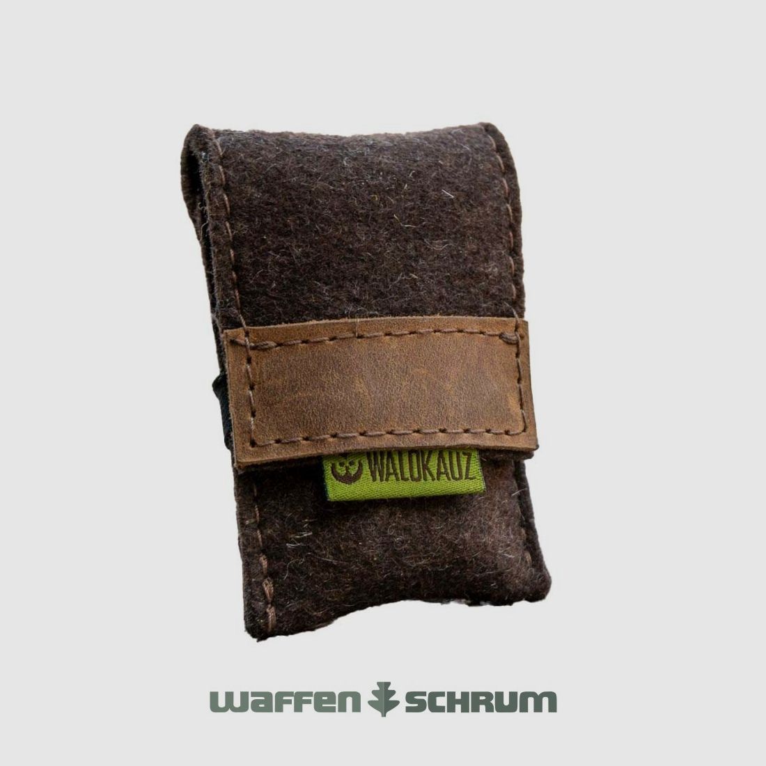 Waldkauz Batterieetui Saftladen S Wollfilz, braun