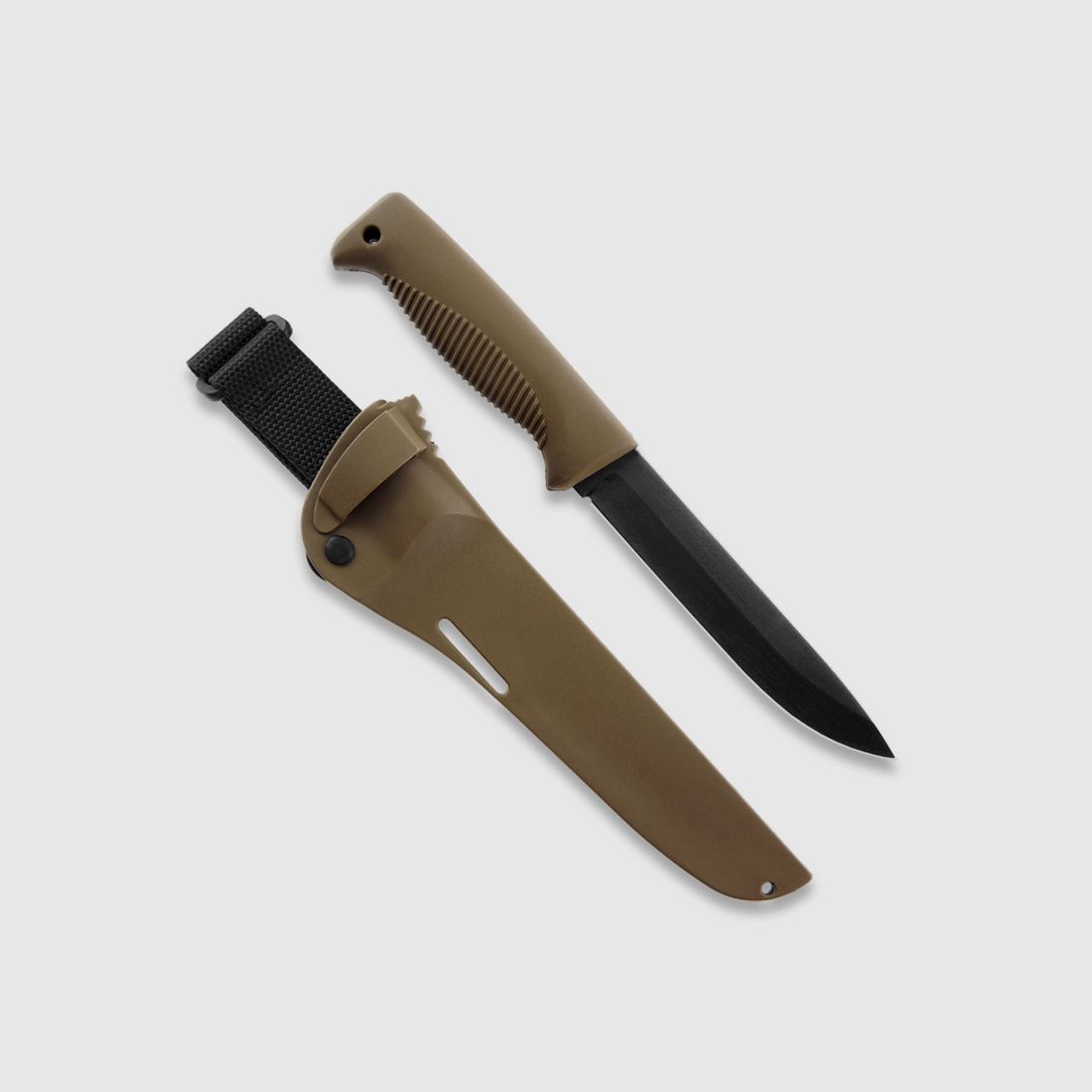 Peltonen M95 Ranger Puukko black Cerakote coyote - Militärisches Mehrzweckmesser