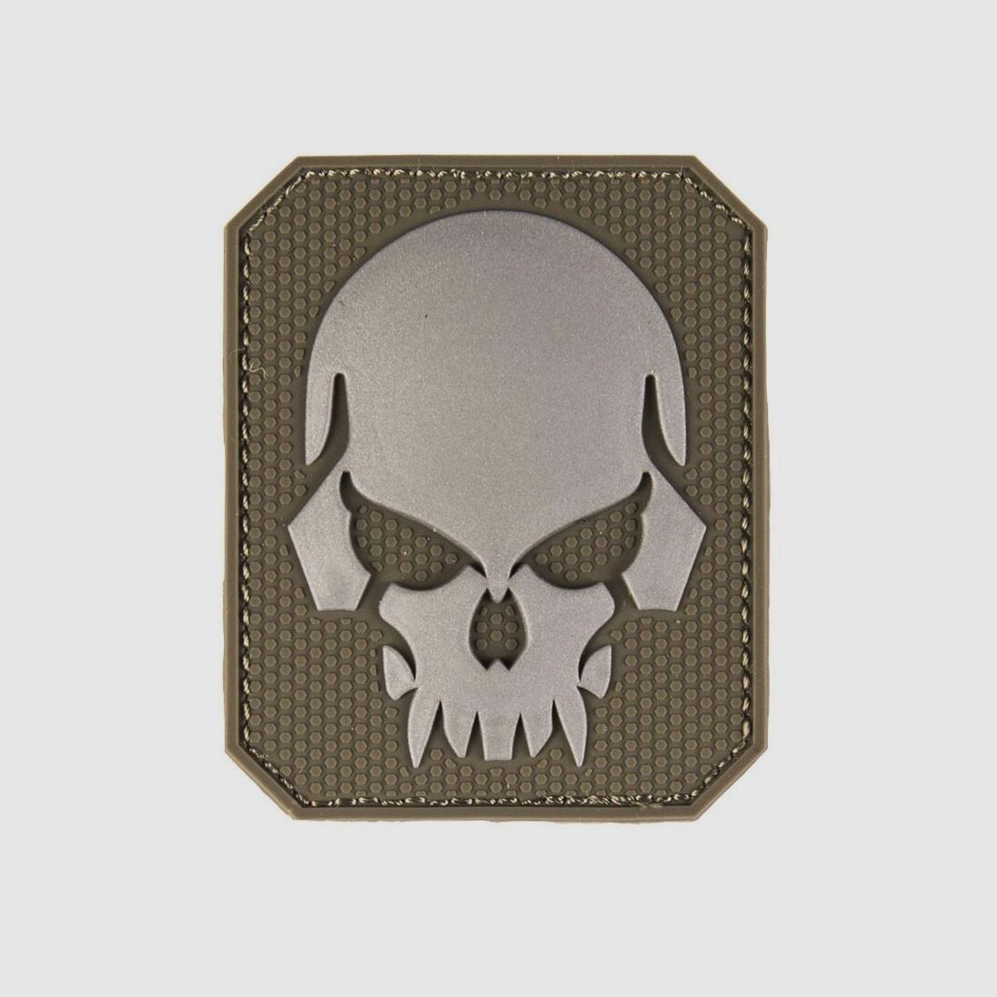 Parche de PVC de calavera 3D olivo