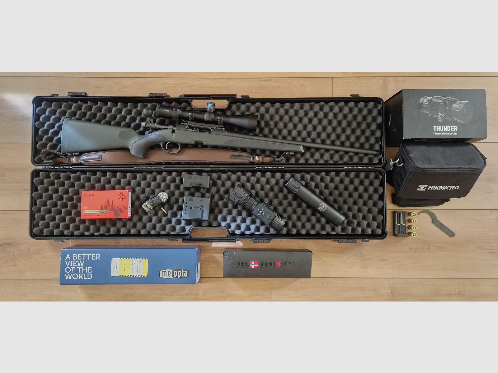 Steyr Mannlicher CL II 3006, warmtebeeld, geluiddemper 