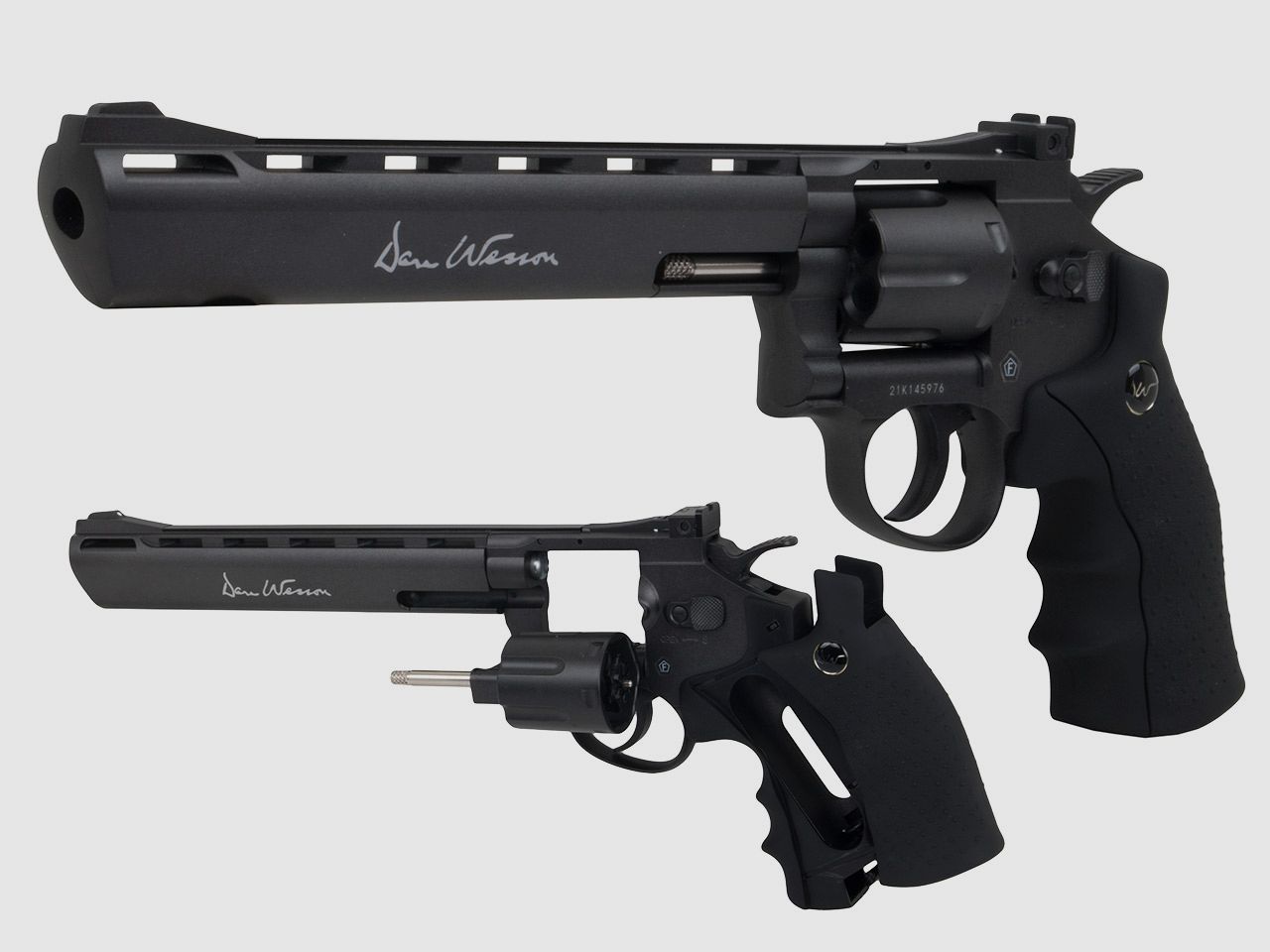 CO2 Revolver Dan Wesson 8 Zoll schwarz Kaliber 4,5 mm BB (P18)