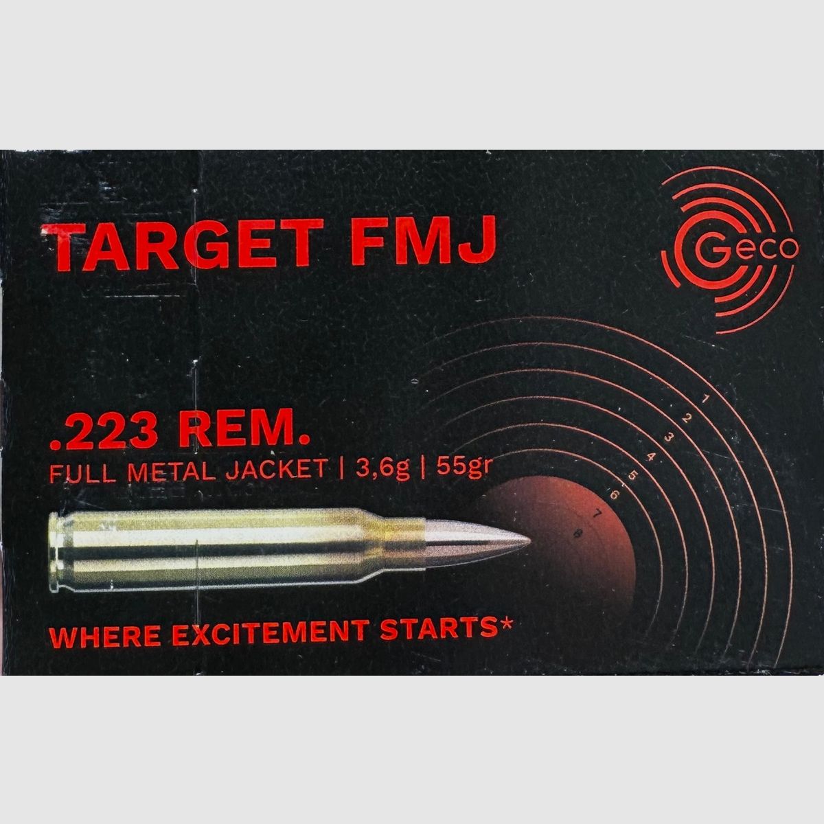 Geco .223rem FMJ 55grs SCHWEIZER FERTIGUNG - 50 Schuss