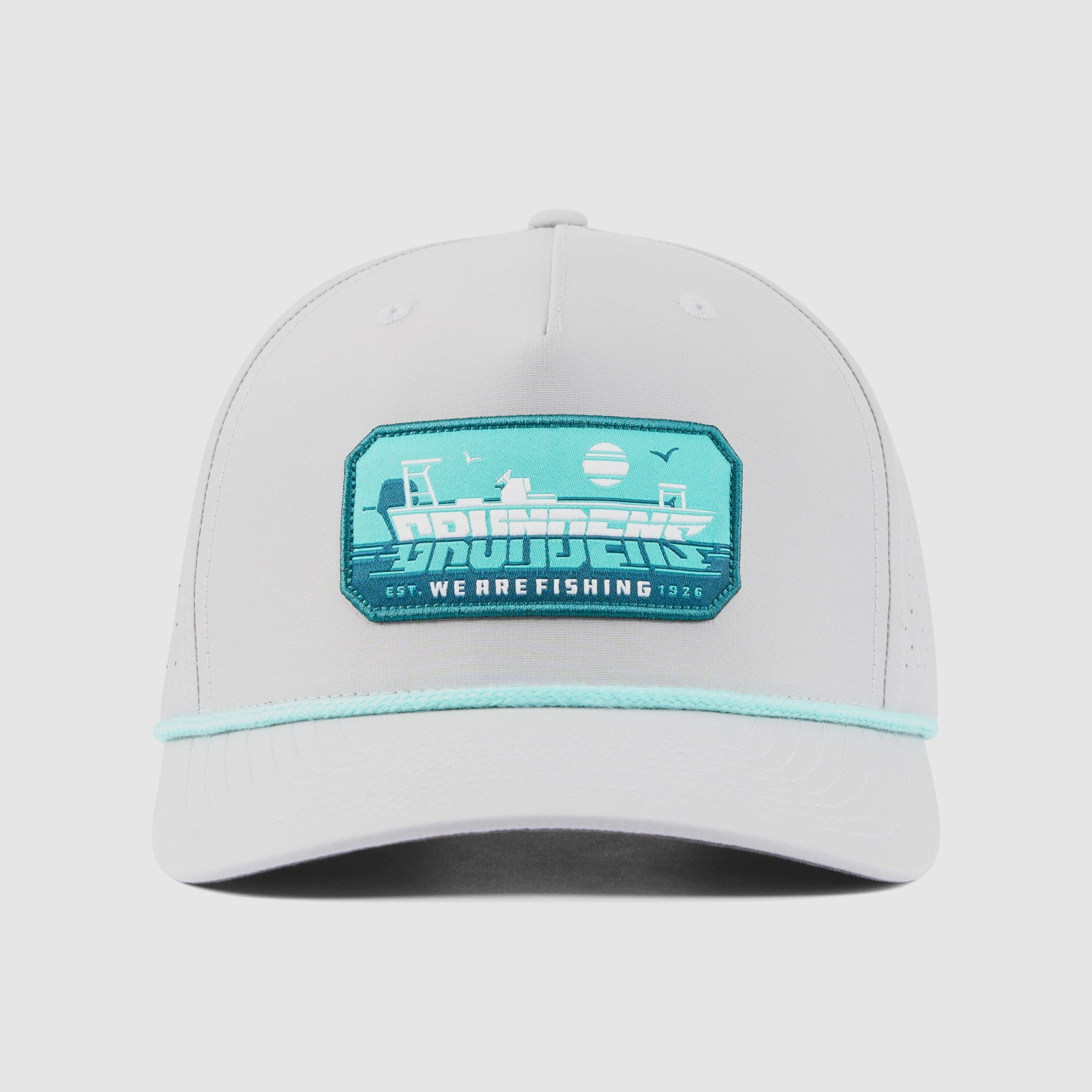 Grundens Skiffscript Vented Hat Silver