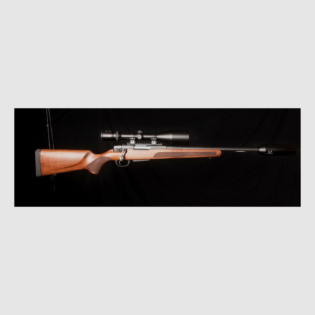 Complete package hunting weapon with scope and silencer, young hunter package Brenner BR 20, Schmidt & Bender 2.5-10x56, Freyr & Devik