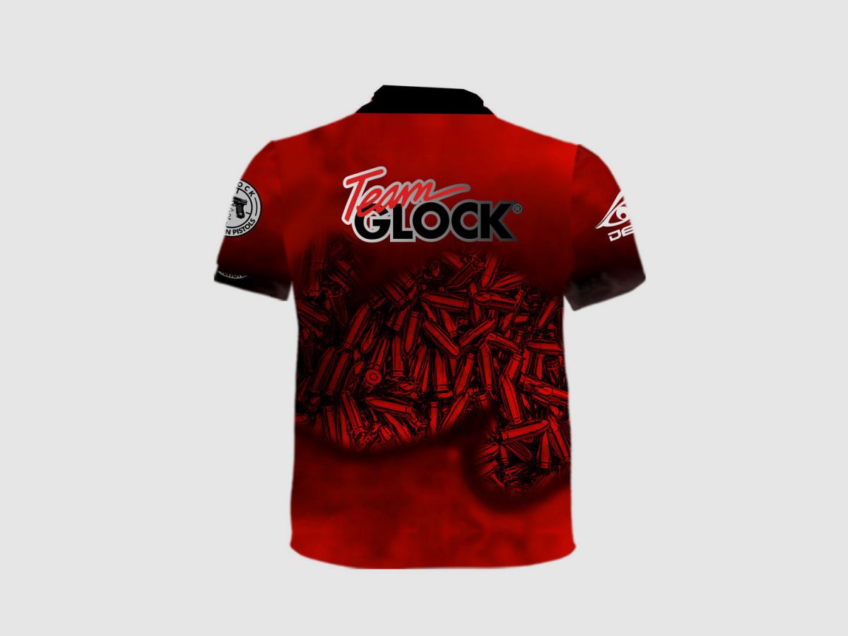 DED Team Glock T-Shirt Rot, Größe: L, Benutzerdefinierter Name: Kein Name, Bekleidungsart: Damen, Bild 2 von 3