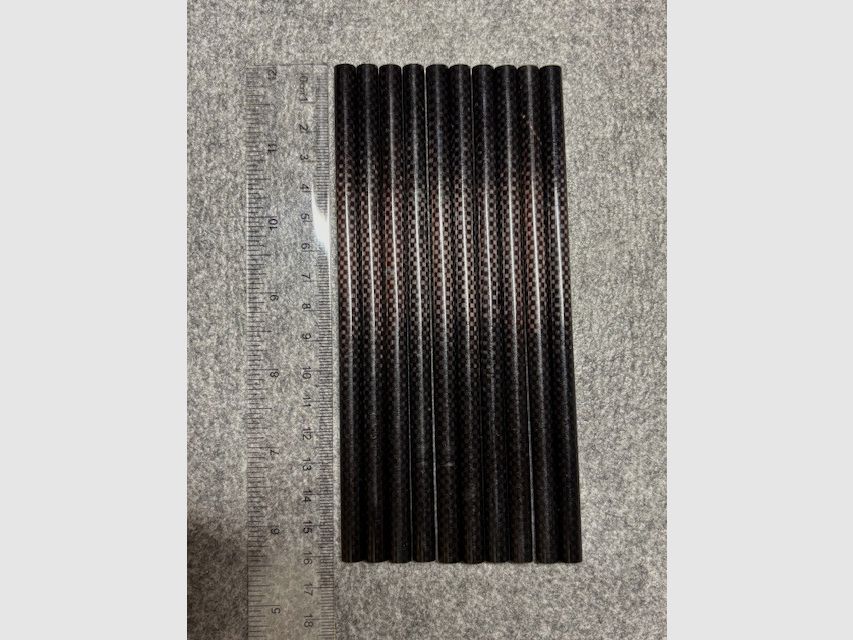 Reiner Carbon Pfeilschaft - 161 mm - 10 Stück – 3K Hochleistungs-Schäfte - Spine 350 - für Cobra Adder-Pfeile