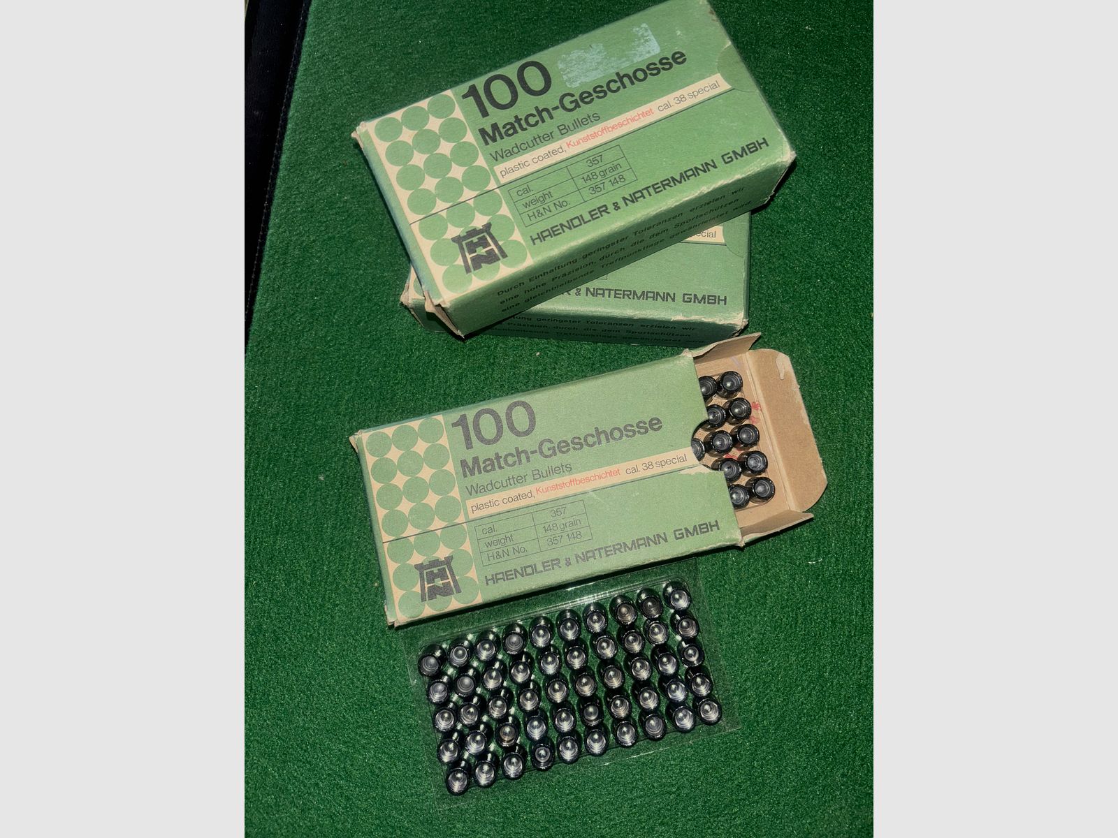 Geschosse das Kaliber .38 -148 gr. WC-special, kunststoffbeschichtet
