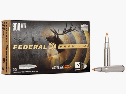 .308 Win. Federal Trophy Bonded Tip 165grs.