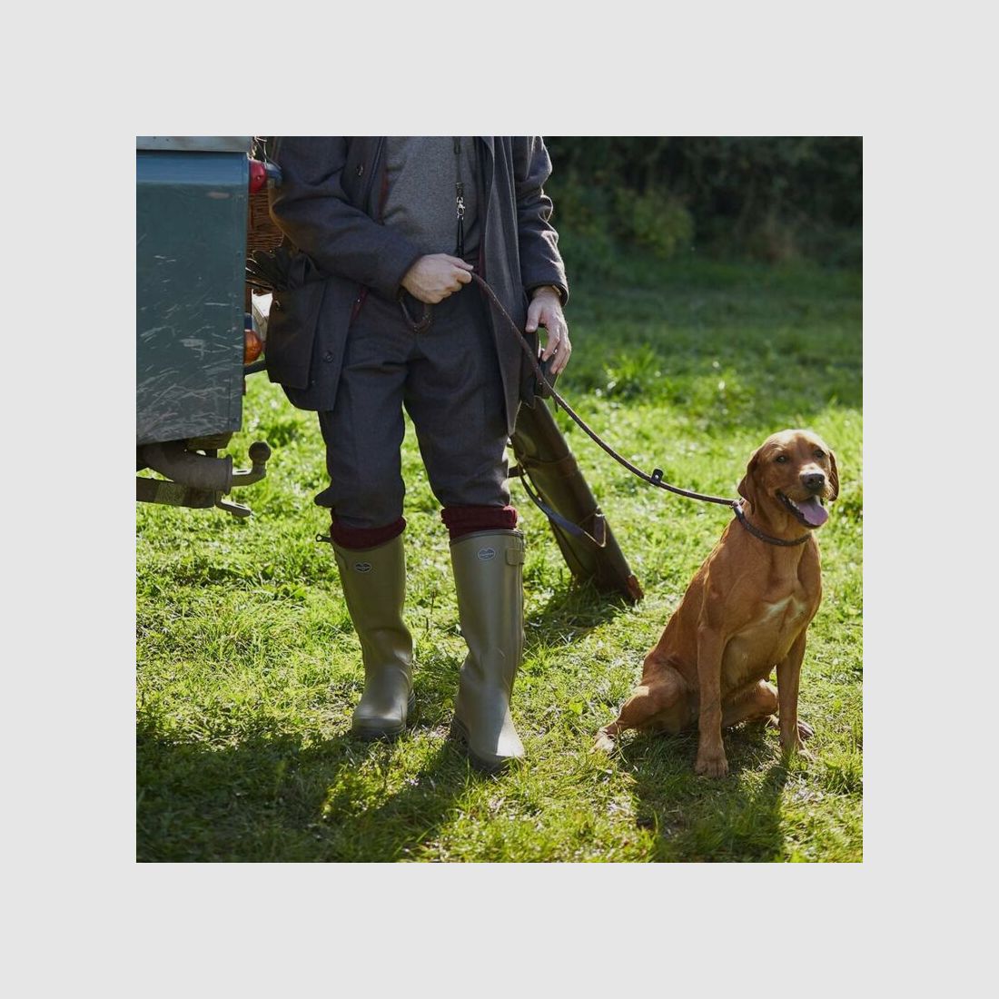 Le Chameu Herren Gummistiefel Chasseur mit Neporenfutter Vert Vierzon