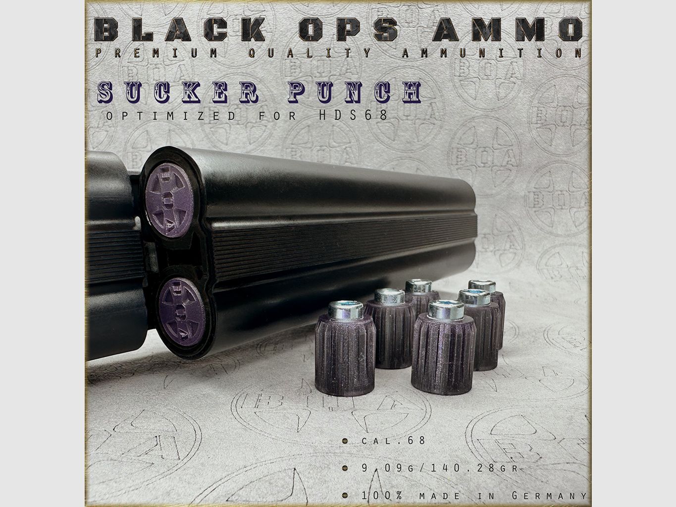 8x Sucker Punch Heavy Duty BLACK OPS AMMO Umarex TS HDS 68 s cal.68 Munition HDS68 TS68