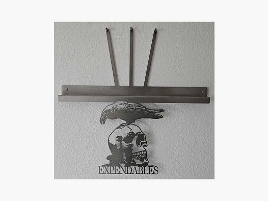 The Expendables Messer Designer Wandhalter Edelstahl 3D Effekt