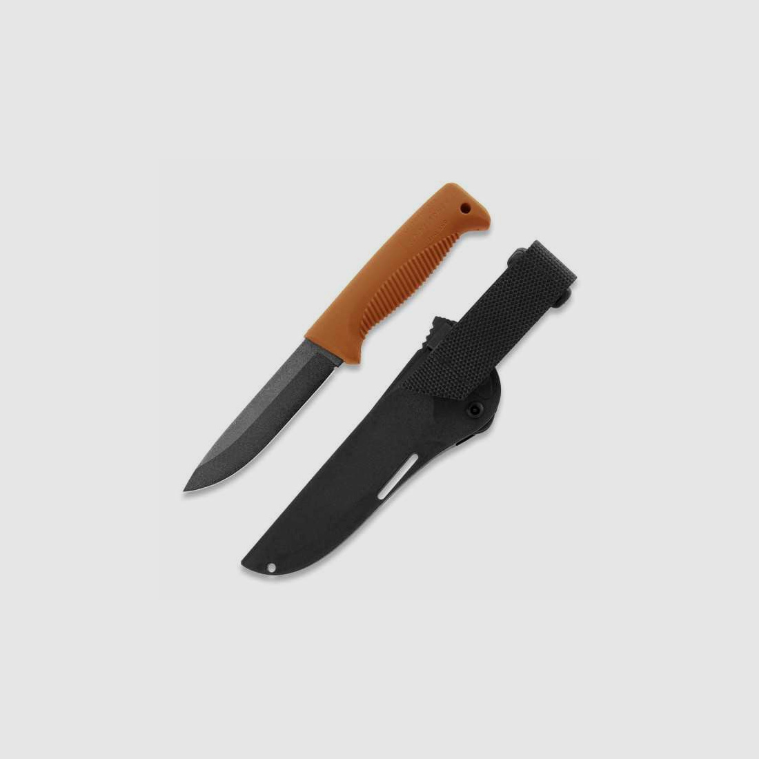 Peltonen Knives M07 Ranger Puukko Sissipuukko FJP133 orangener Griff PTFE Beschichtung Kunststoffscheide schwarz