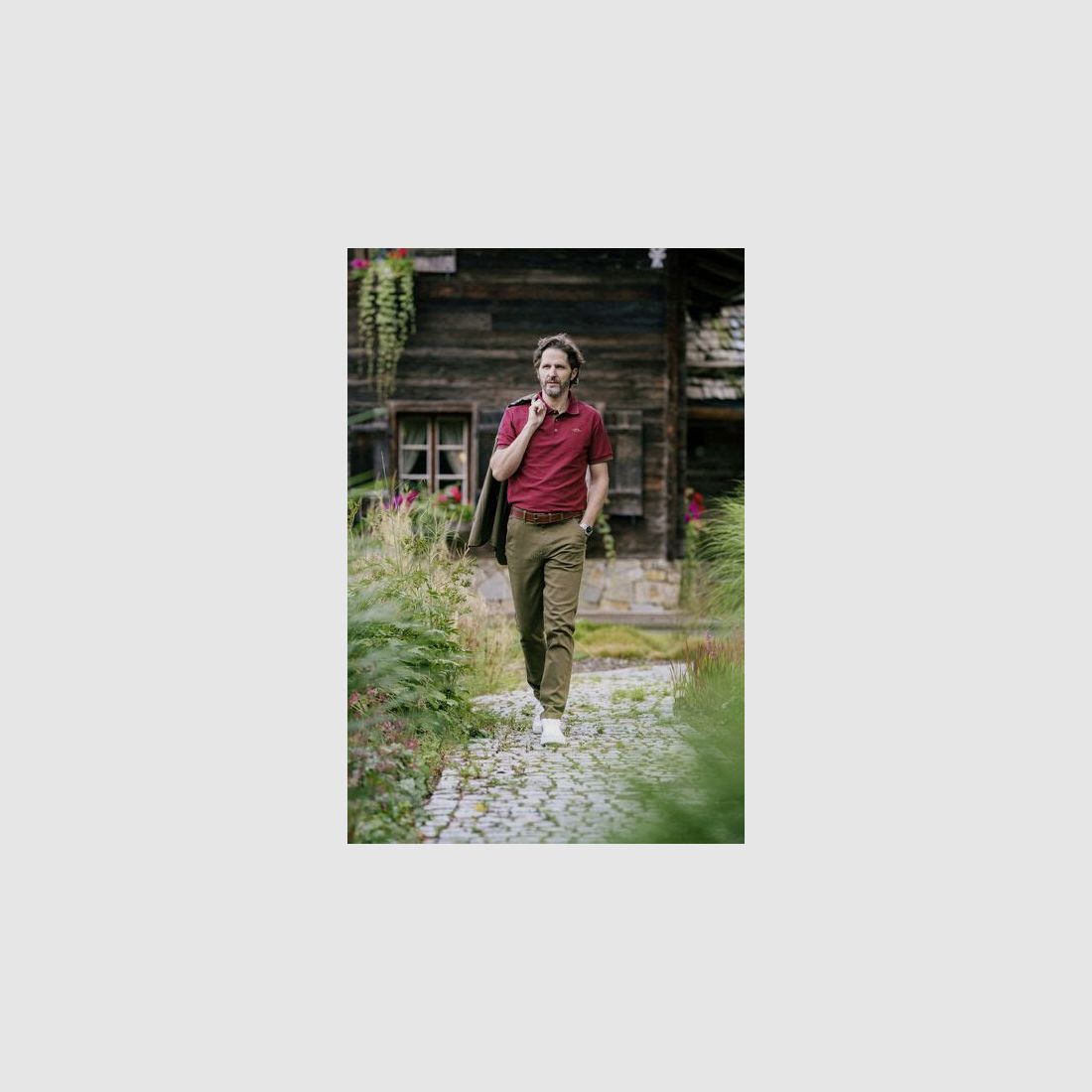 Blaser Denim stretch chino Tom dark olive, afbeelding 4 van 4