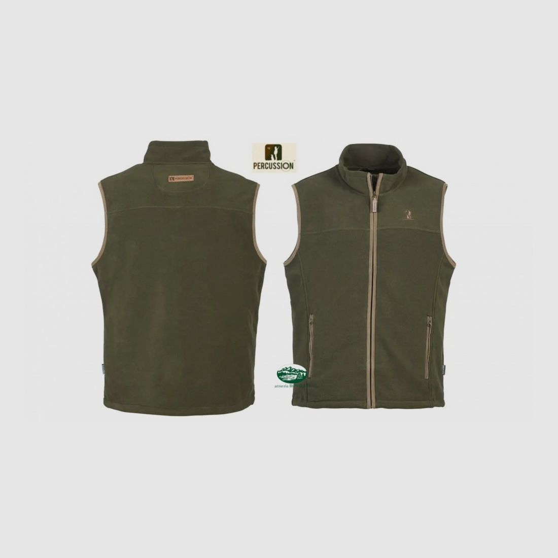 PERCUSSION Gilet Scotland fleece green 15164
