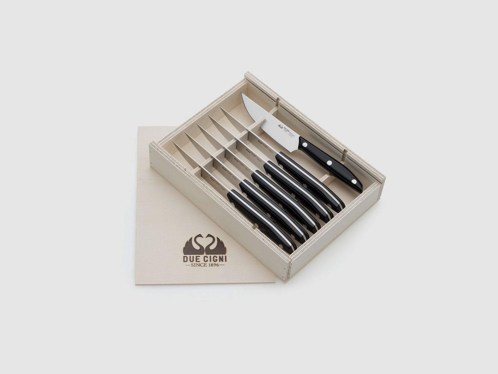 Due Cigni - Set 6 Stk American Steak "Serie 1896" schwarz POM, Bild 1 von 4