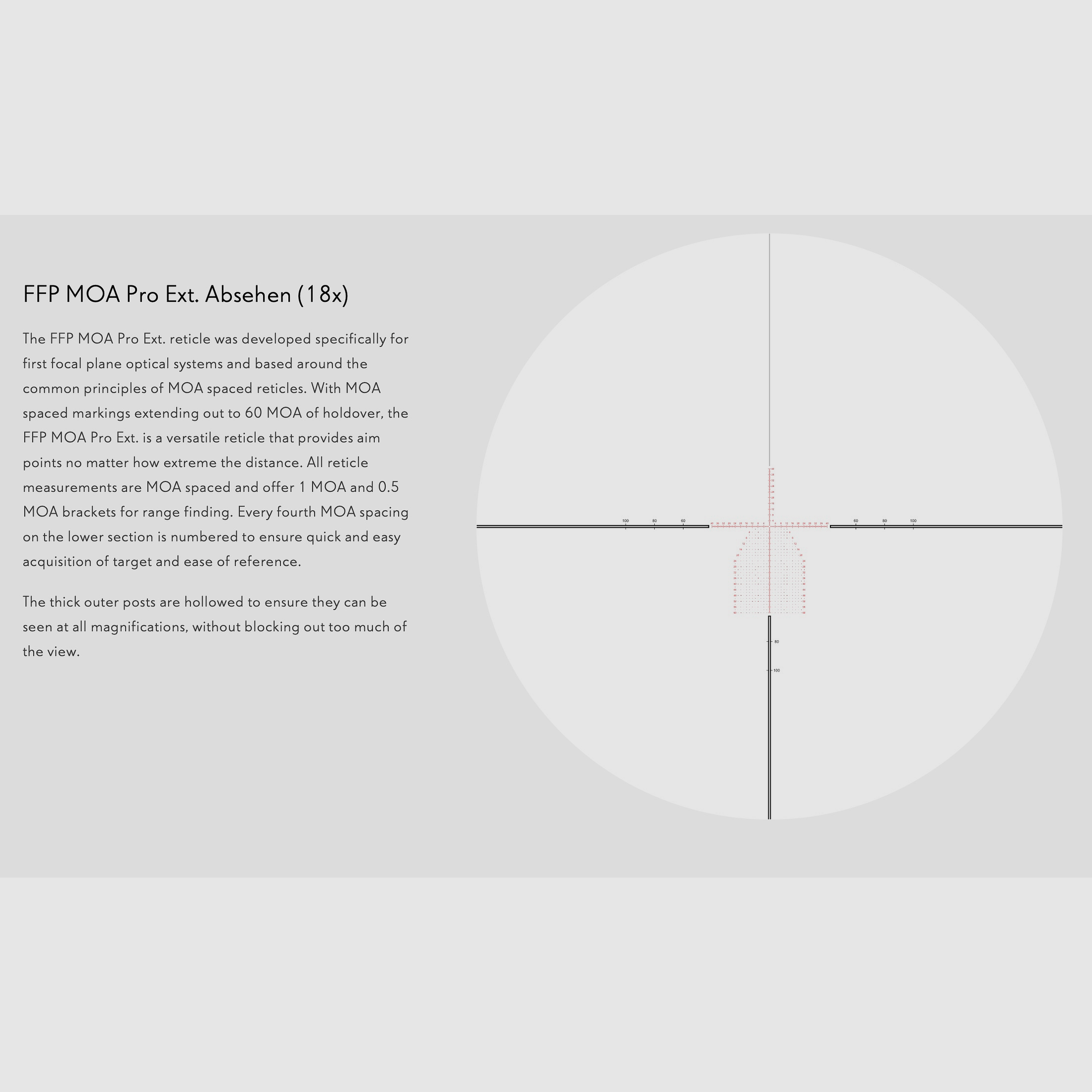 HAWKE 18621 Zielfernrohr FRONTIER 34 FFP 3-18x50 MOA PRO EXT ABSEHEN