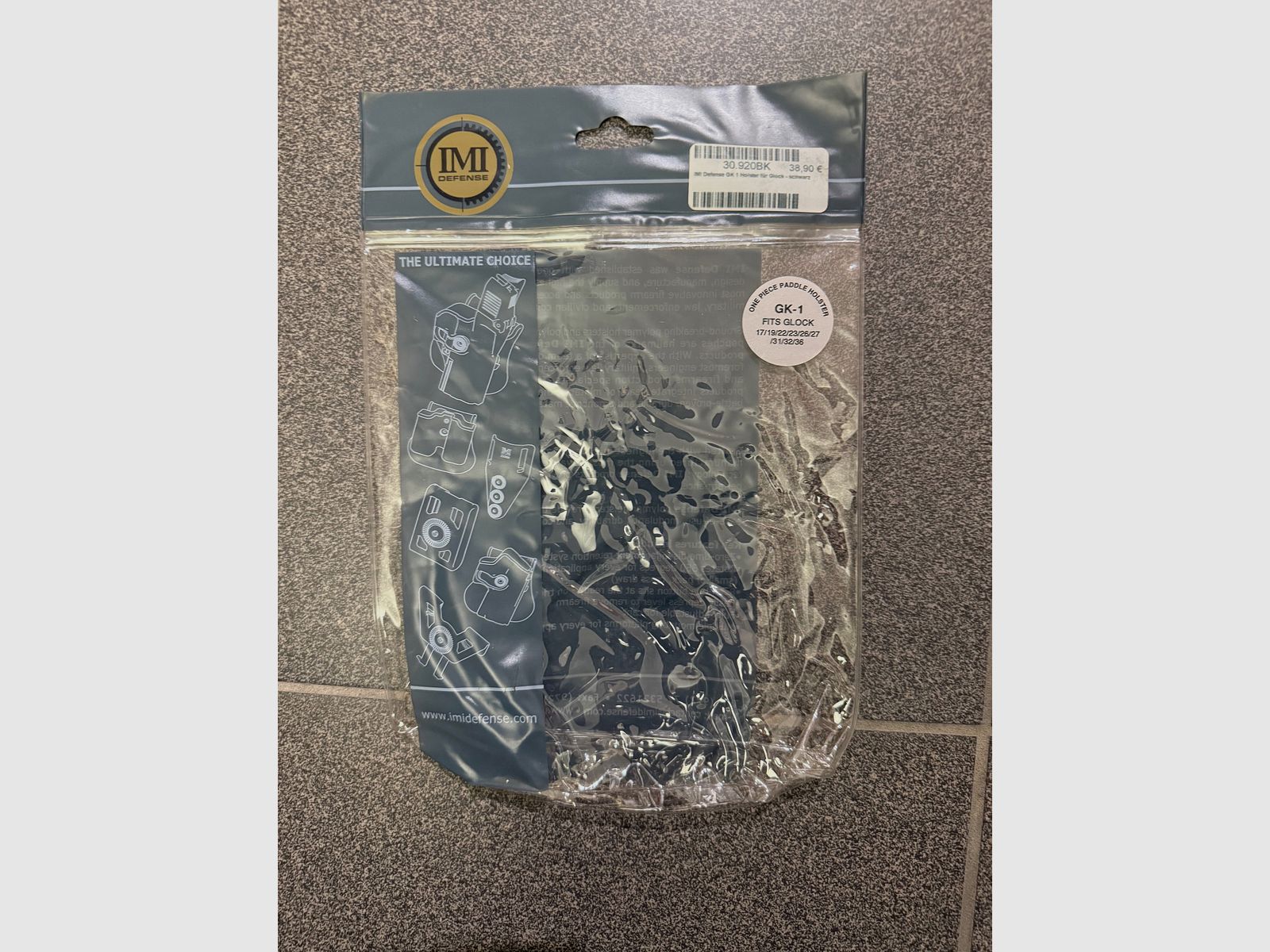 IMI kabura do Glock 17 / 19 itp. jednoczęściowa kabura na paddle