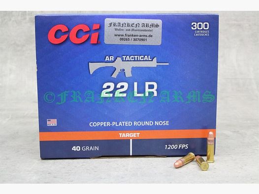 CCI AR TACTICAL .22LR 40gr. 2,6g 300 piezas precios por cantidad