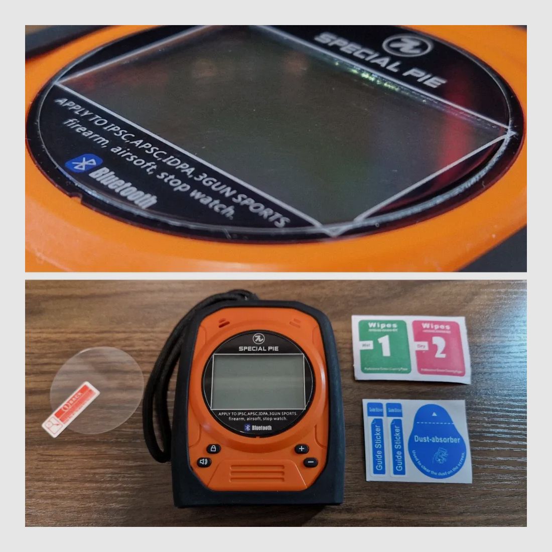 Protection d'écran en verre trempé pour chronomètre de tir IPSC Special Pie