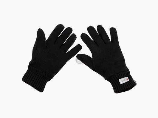 Guantes de lana, negros, aislamiento 3M Thinsulate - Talla: L