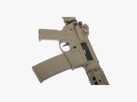 AR15 SilentOps 9 pollici CHARLIE EAGLE ETU Tan S-AEG Fucile Airsoft Libero da 18 Anni | Delta Armory