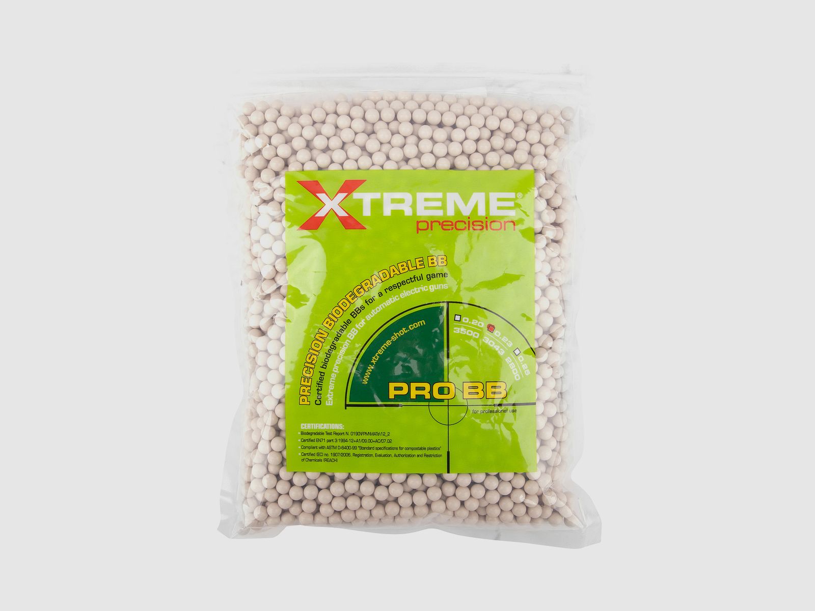 Evolution Xtreme Precision 6mm BIO BBs Bianchi 0,23 g 3.043 pezzi