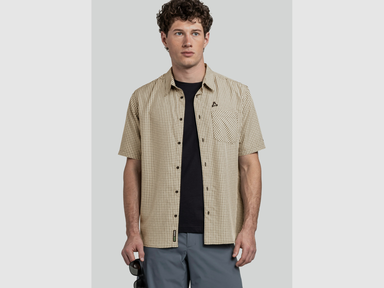SCHÖFFEL CIRC Shirt Style Dalfoss MEN Beige-Black