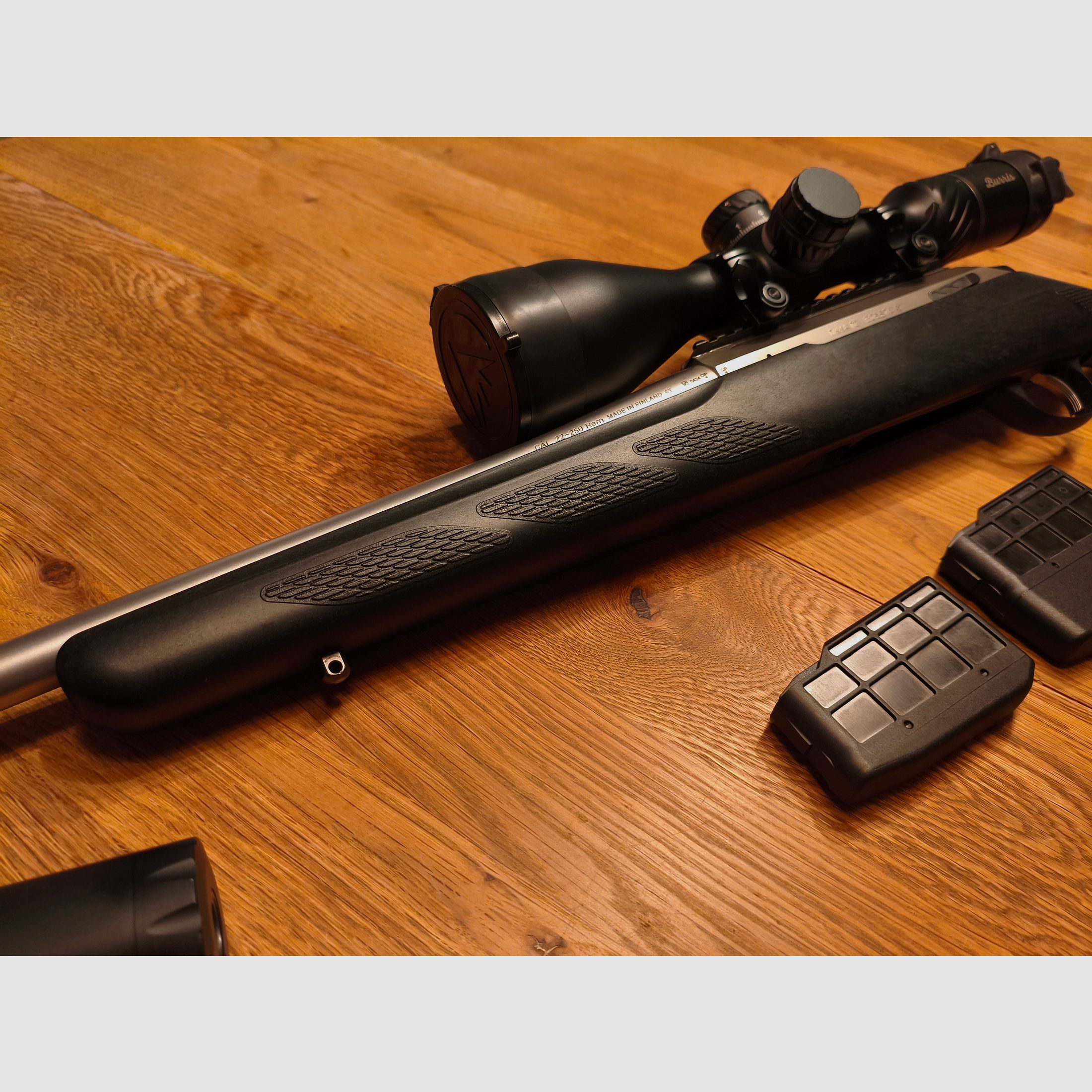 TIKKA T3 LITE STAINLESS 22-250 jagdfertiges KOMPLETTPAKET inkl. BURRIS und A-TEC
