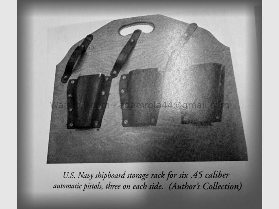 Pistola Colt 1911A1 degli Stati Uniti, Mig. al Cantiere Navale, Filadelfia, Pa. Supporto per pistole da battaglia della Marina degli Stati Uniti Colt 45, Pistole automatiche militari statunitensi Volume 1 1894-1920