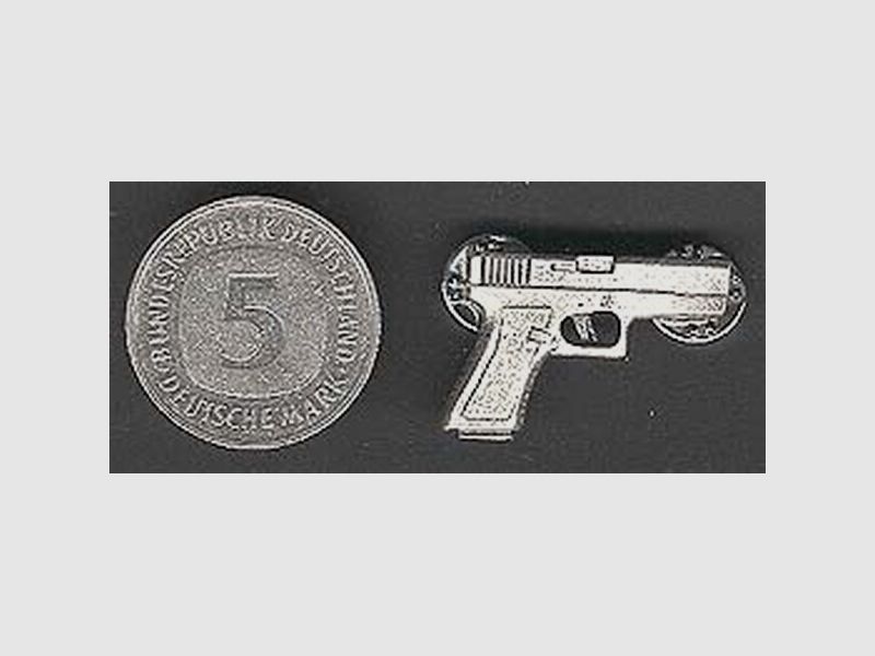 Pistole Glock als Metall-Anstecker
