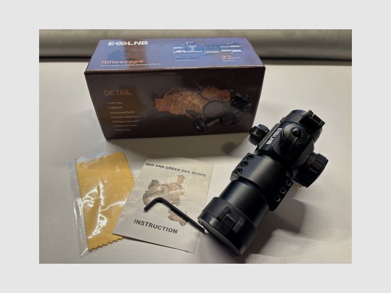 ESSLNB 30mm Red Dot - Red dot sight for Picatinny - Dot reticle - red/green