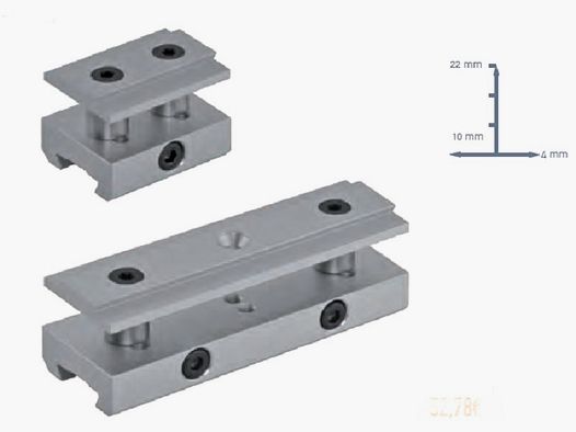 Centra Block Club Anschütz 10-22mm Vizierlijnverhogingen