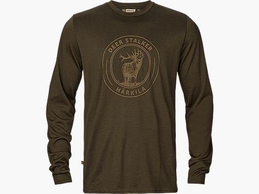 Härkila Game T-Shirt à Manches Longues Willow Green Stag L