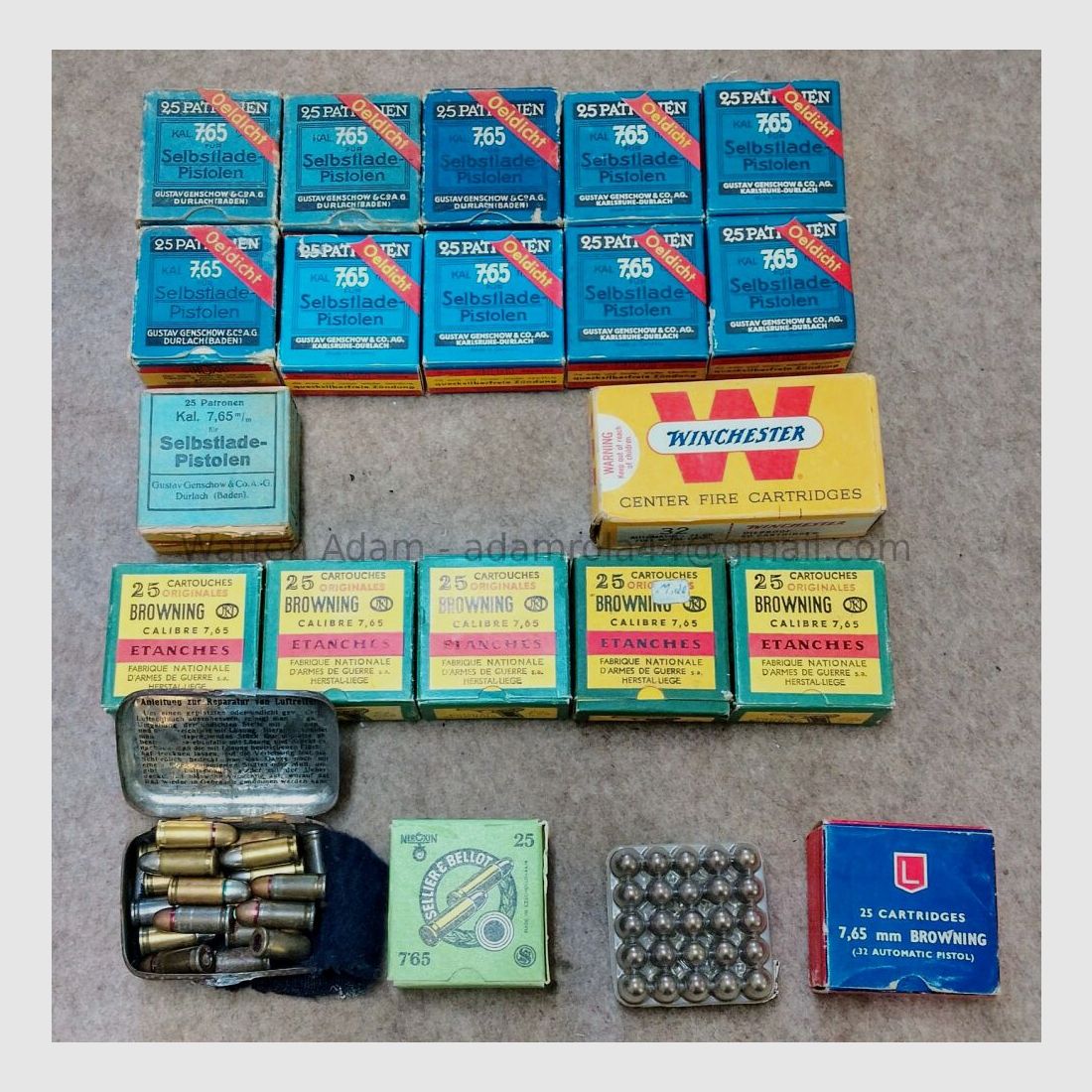 DWM FN Winchester etc. Ammunition collection various manufacturers