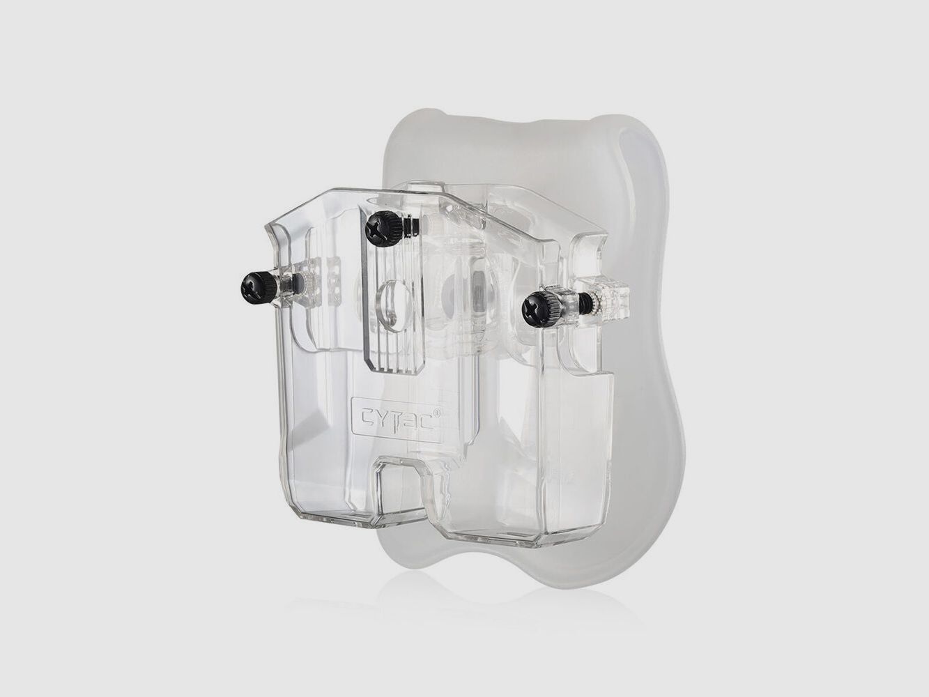 CYTAC Universal Double Mag Pouch R-Defender 9mm .40 .45 Clear