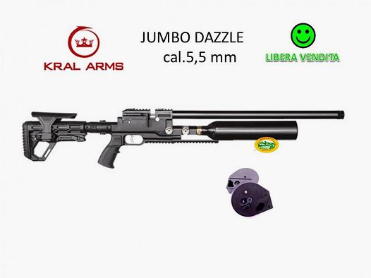 KRAL ARMS rifle Jumbo DAZZLE cal. 5.5 - 2 manometers - Free Sale