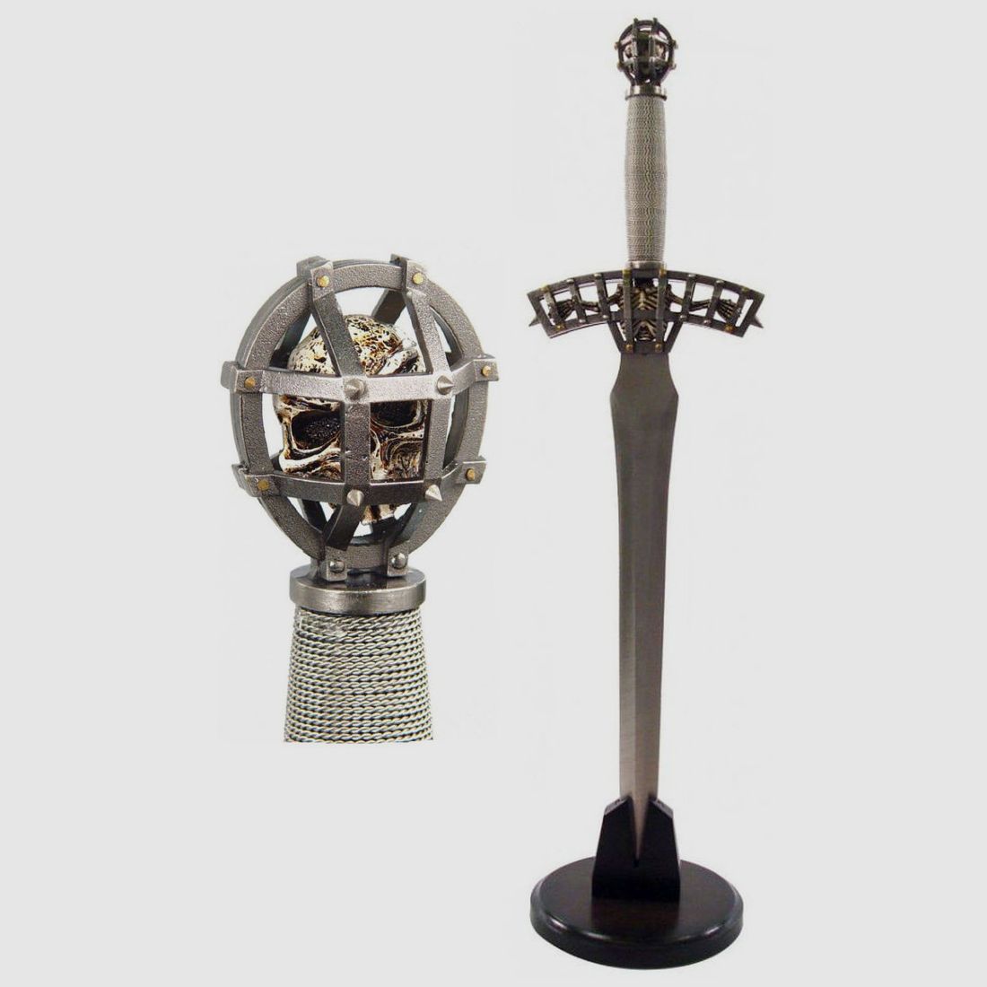 Dolch Totenkopf Skelett mit Griffschutz