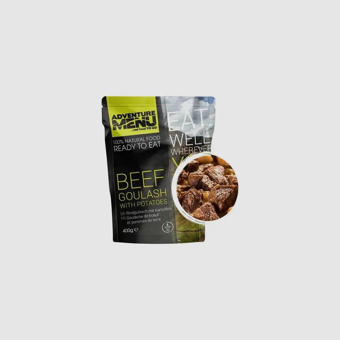 Adventure Menu Goulash de Carne de Res con Patatas Hervidas