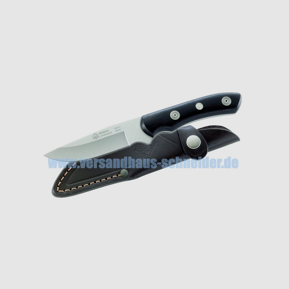 Einhandmesser GĂĽrtelmesser Puma IP Ebano Stahl AN.58 KlingenlĂ¤nge 10,2 cm Griff Ebenholz inklusive Lederscheide (P18)