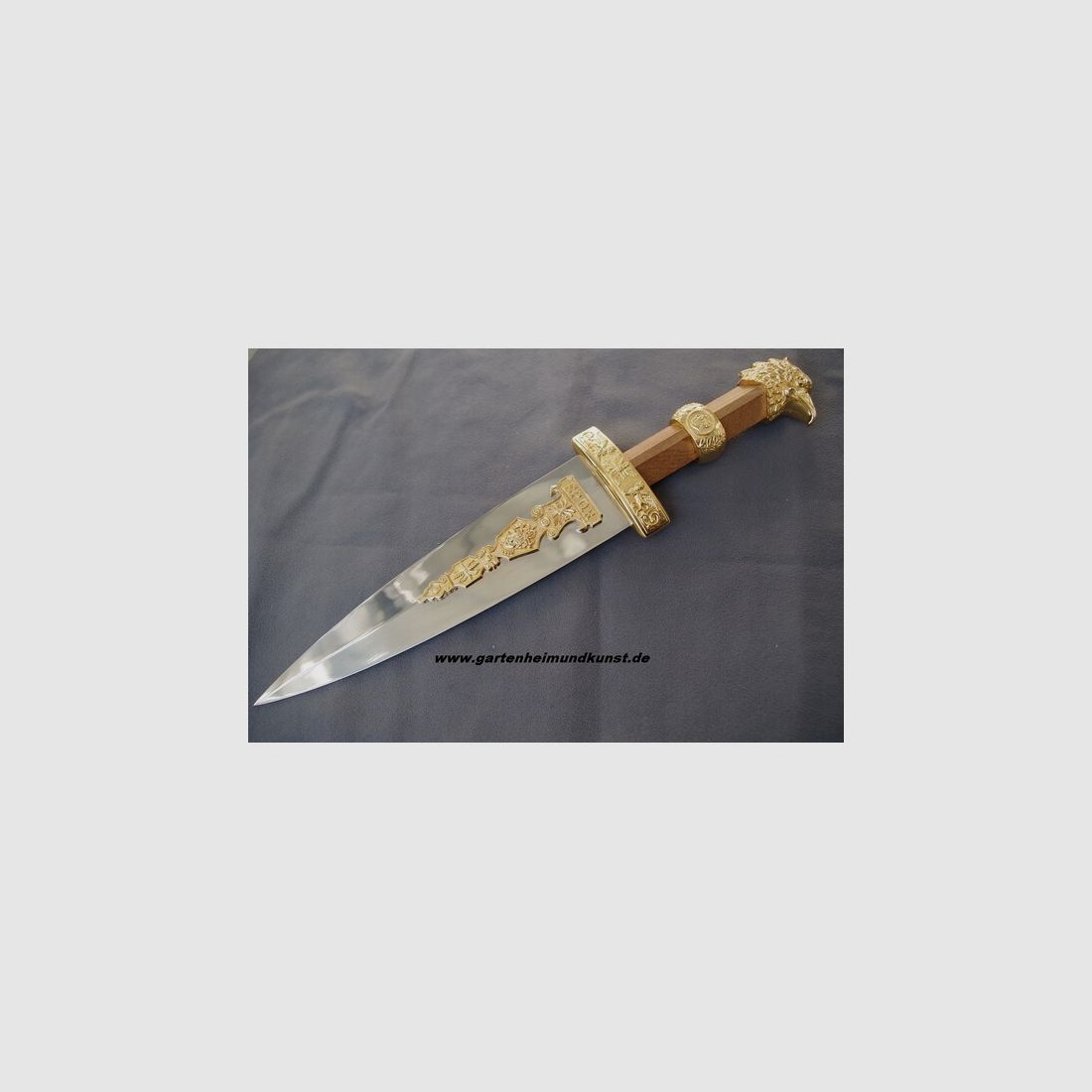 Imperialer Dolch der Römer mit Holzgriff und Zierauflagen ! Hersteller Gladius